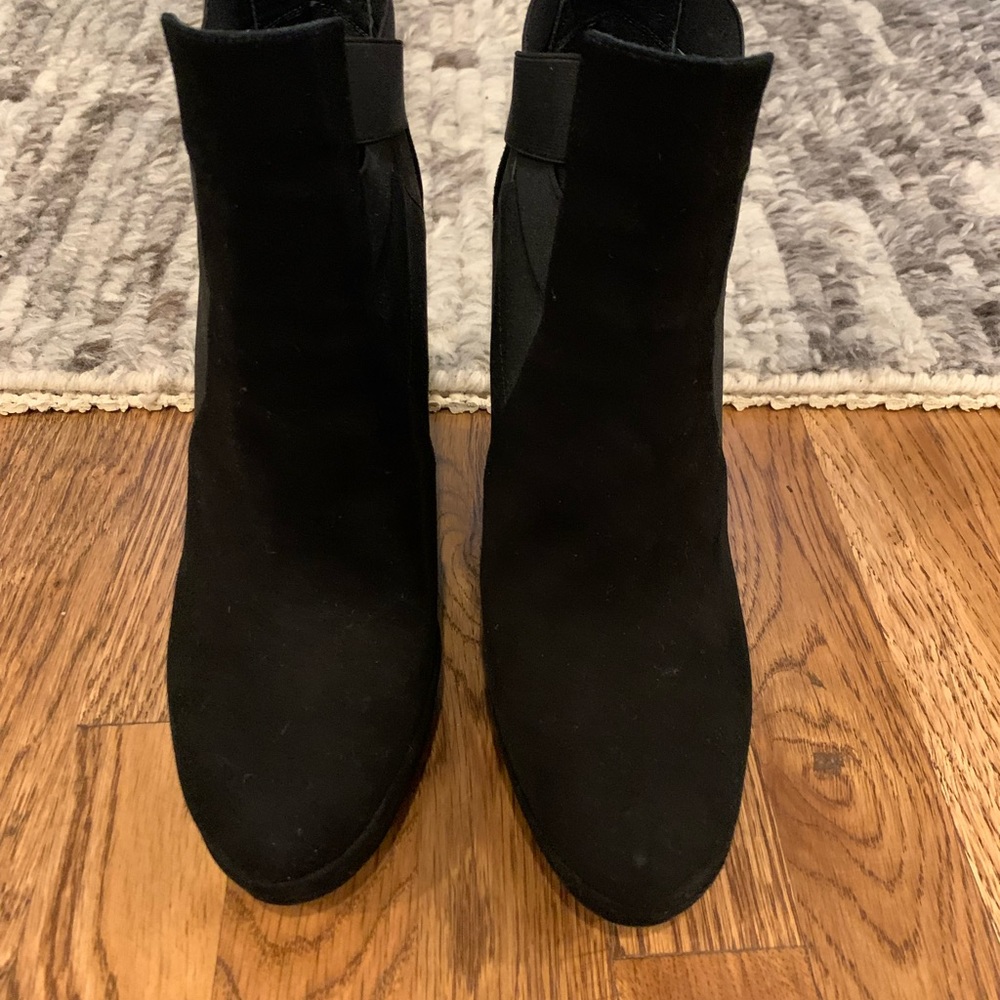 Stuart Weitzman Black Wedge Booties - image 3